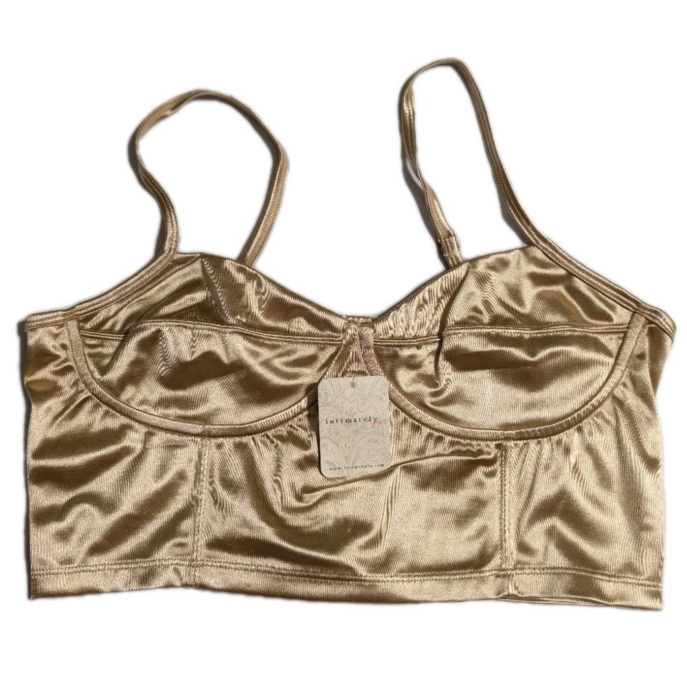 Free‎ People Intimately FP Longline Underwire Brami Womens L Latte NWT